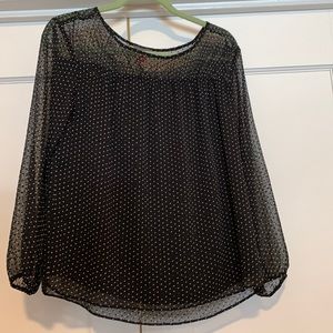 Sheer Polka Dot Blouse